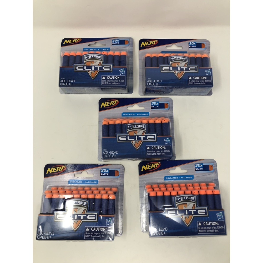 5‎ packs NERF A0351 N-Strike Elite 30 Hasbro Dart Refill  - Total 150 darts